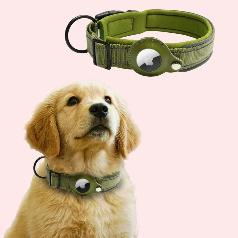 Reflective Collar with AirTag Holder